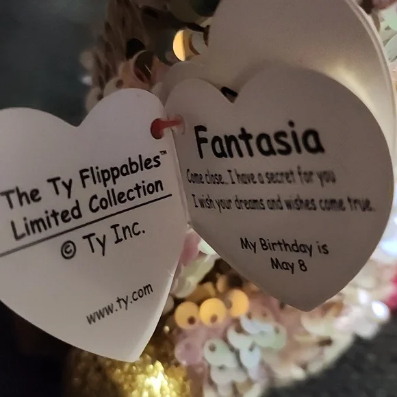 Fantasia Flippable Sequin Unicorn Beanie Baby - Picture 5 of 6